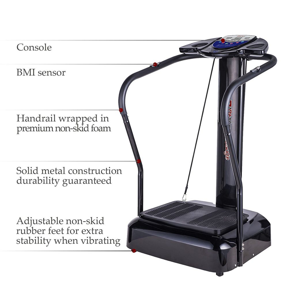 Pinty 2000W Whole Body Vibration Platform Exercise Machine with MP3 Player